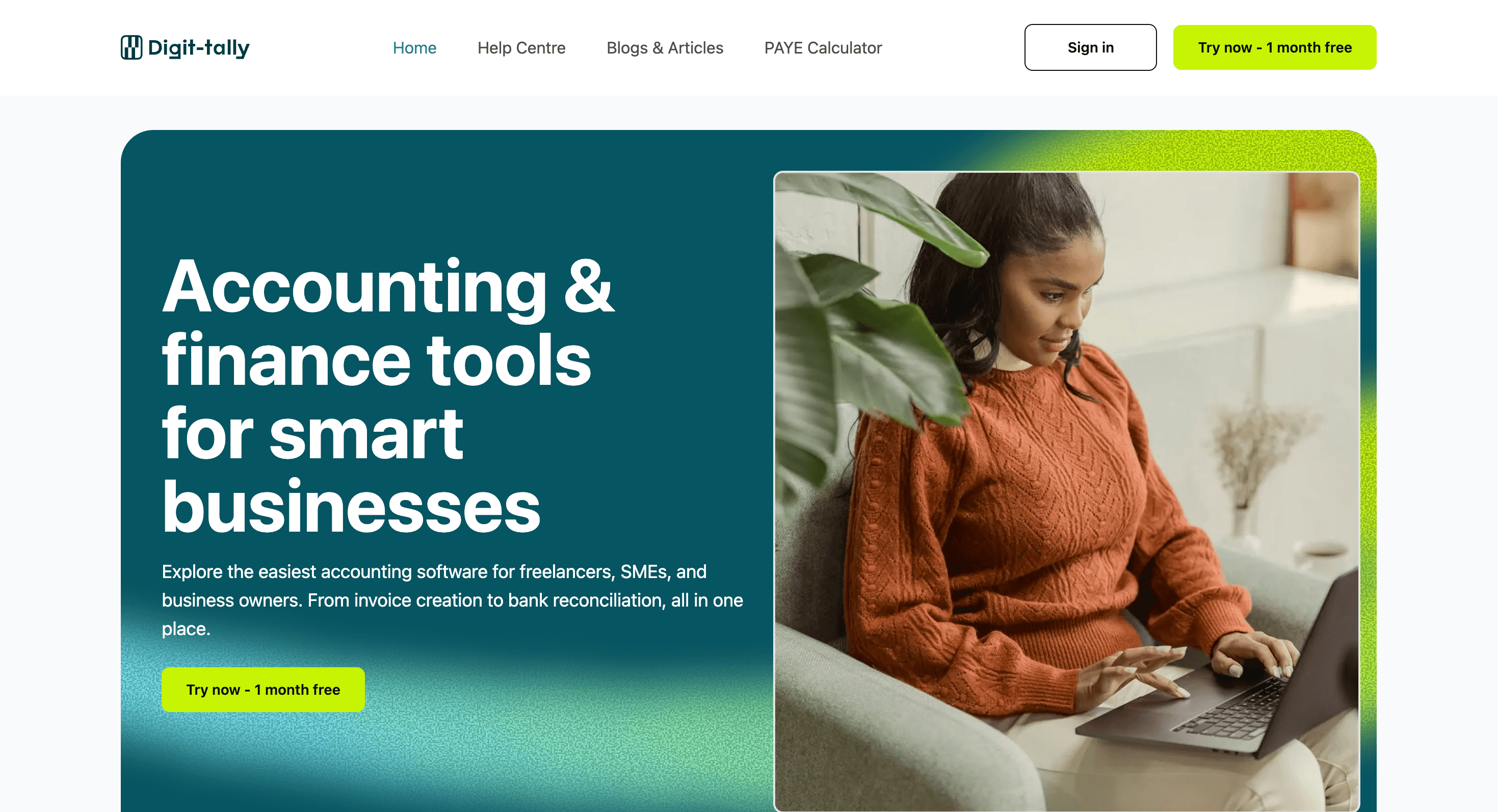 Digit-tally Landing Page V2